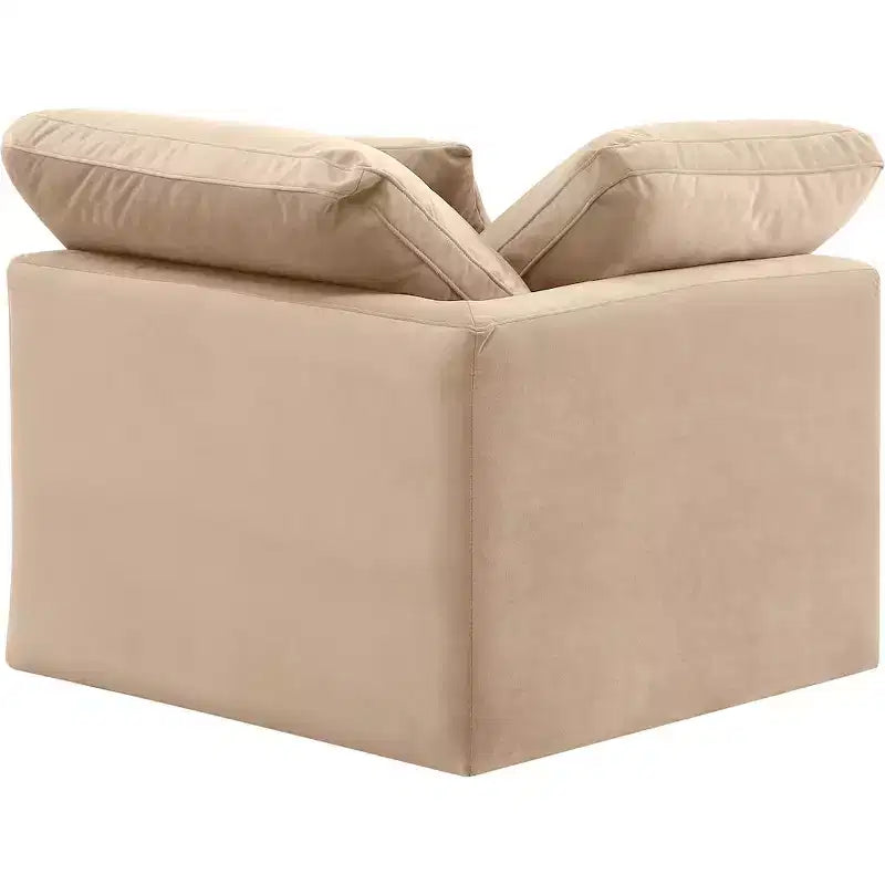 Fauteuil d'angle en velours Indulge, fauteuil d'appoint moderne rembourré