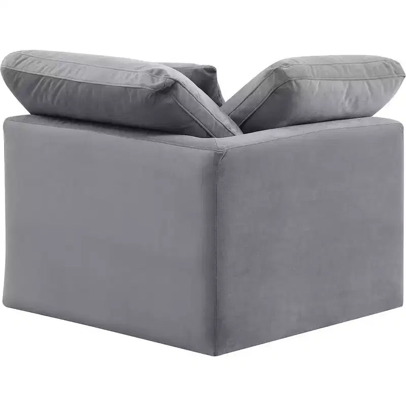 Fauteuil d'angle en velours Indulge, fauteuil d'appoint moderne rembourré