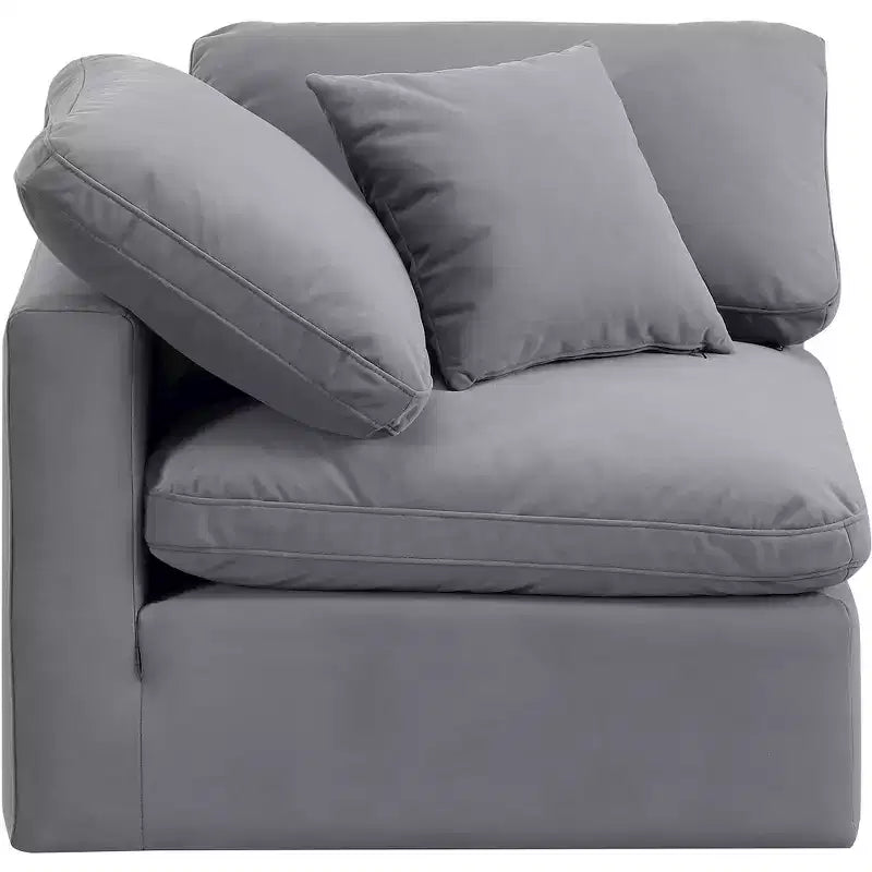 Fauteuil d'angle en velours Indulge, fauteuil d'appoint moderne rembourré