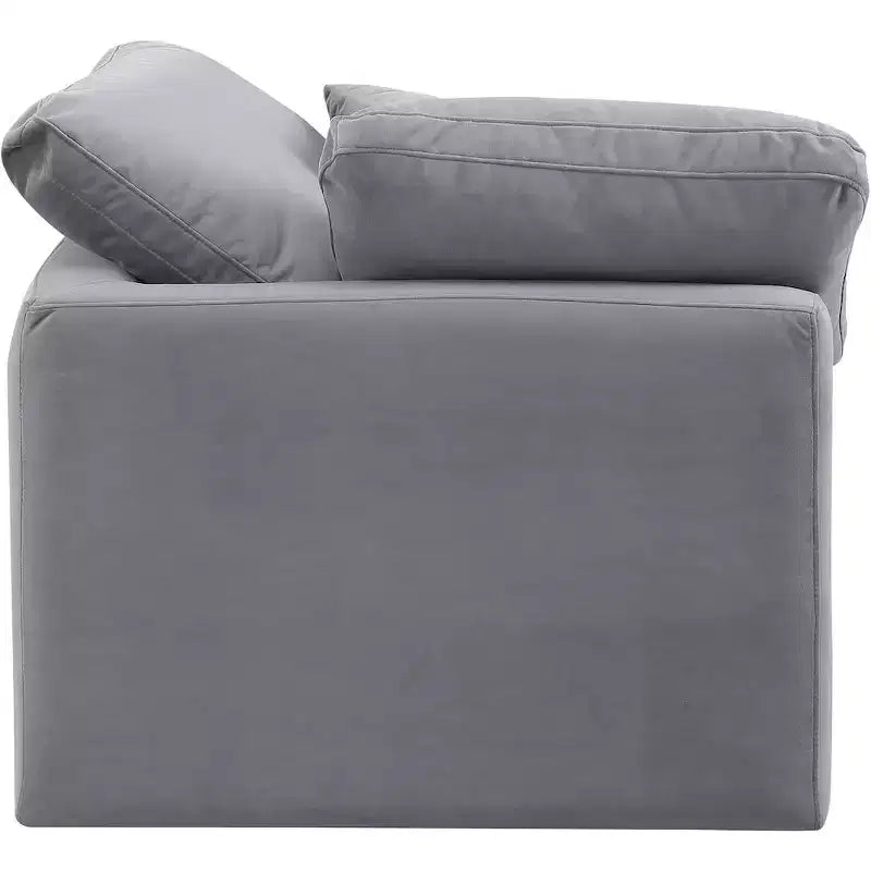 Fauteuil d'angle en velours Indulge, fauteuil d'appoint moderne rembourré