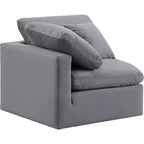 Fauteuil d'angle en velours Indulge, fauteuil d'appoint moderne rembourré