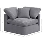 Fauteuil d'angle en velours Indulge, fauteuil d'appoint moderne rembourré