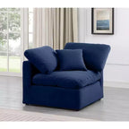 Fauteuil d'angle en velours Indulge, fauteuil d'appoint moderne rembourré