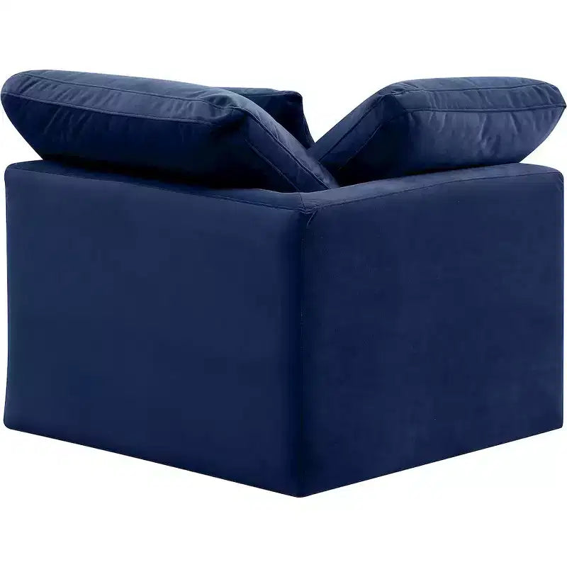 Fauteuil d'angle en velours Indulge, fauteuil d'appoint moderne rembourré