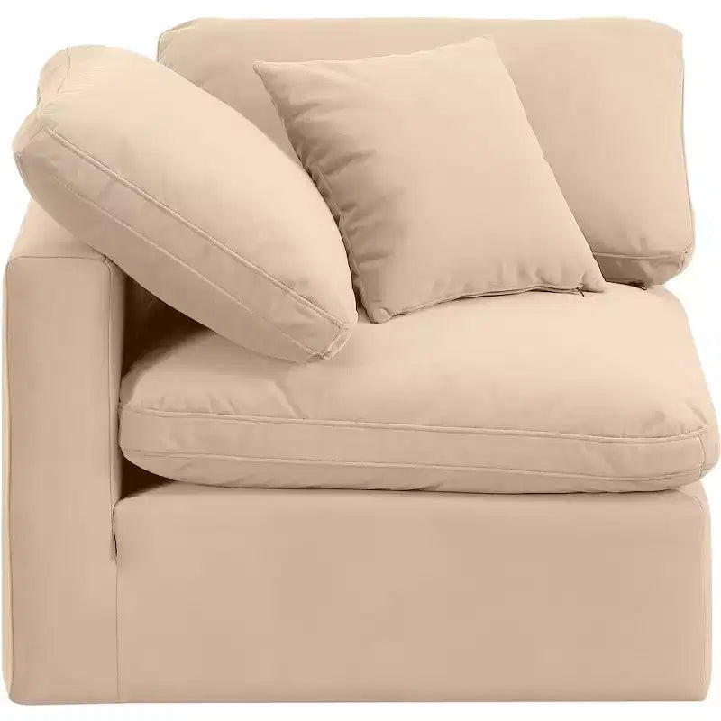 Fauteuil d'angle en velours Indulge, fauteuil d'appoint moderne rembourré