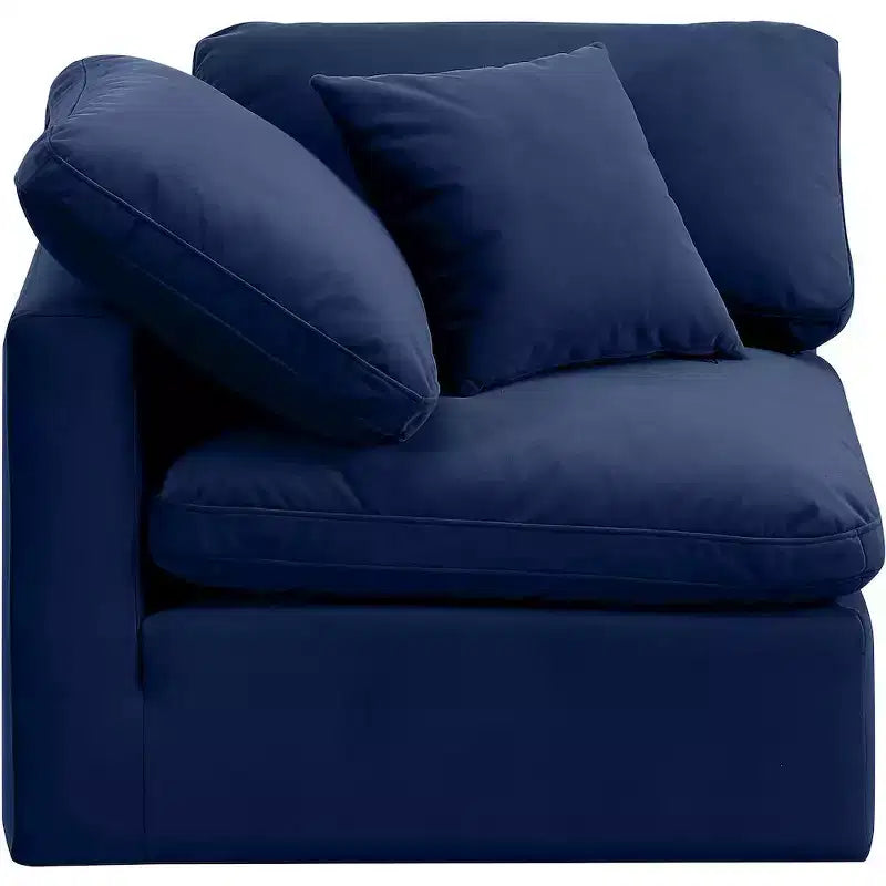 Fauteuil d'angle en velours Indulge, fauteuil d'appoint moderne rembourré