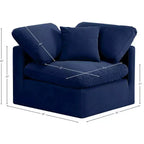 Fauteuil d'angle en velours Indulge, fauteuil d'appoint moderne rembourré