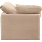 Fauteuil d'angle en velours Indulge, fauteuil d'appoint moderne rembourré