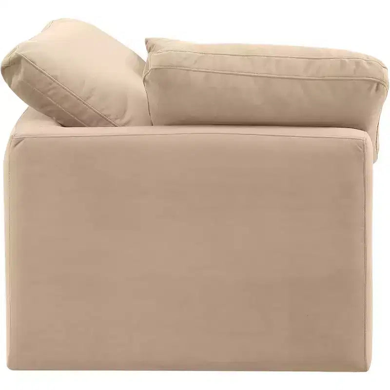 Fauteuil d'angle en velours Indulge, fauteuil d'appoint moderne rembourré