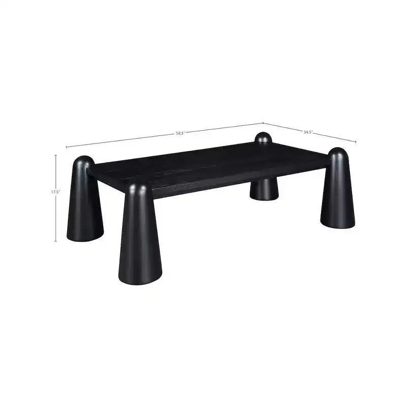 Table basse Wyndham noire, table de salon moderne