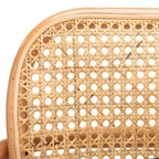 Chaise de salle à manger en canne, assise tissée naturelle avec cadre en bois massif – DCH9503