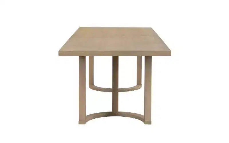 Ensemble de salle à manger Avery 7 pièces en cannage, hévéa et tissu d'ameublement